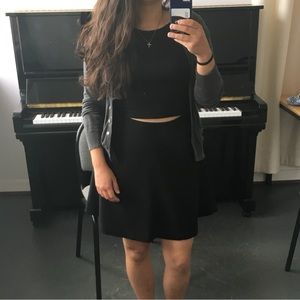 Black spandex crop top